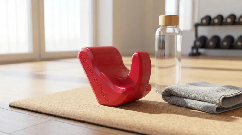 Core Nexus psoas and iliacus release tool on a yoga mat