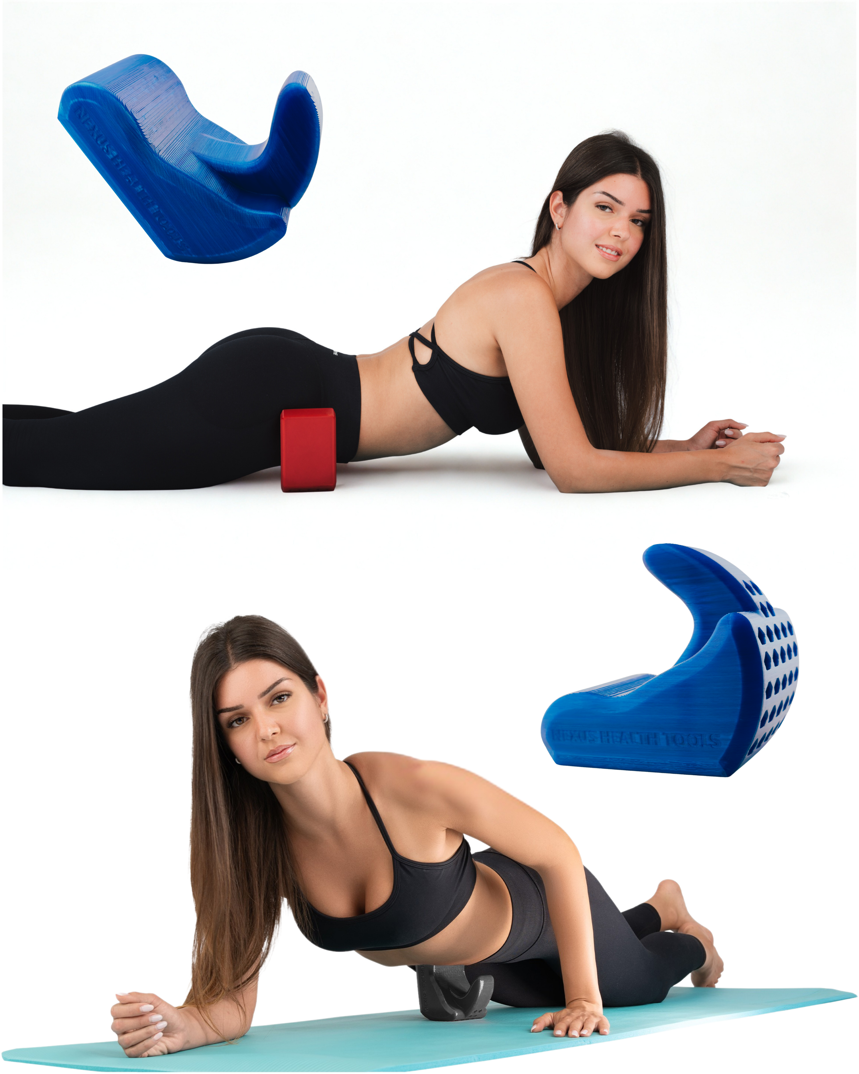 Core Nexus dual-tip psoas and iliacus release tool — product and in-use views